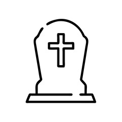 Obraz premium Grave marker with cross on stone background