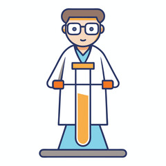 Science Experiment in Progress Test Tube Heating Over Flame