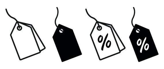 vector illustration of a sale poster. price tag icon. discount symbol set. shopping coupon badge for product promotion for app, web, ui. price tag png and vector illustration on transparent background