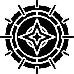 Fototapeta premium Sun Stone Icon