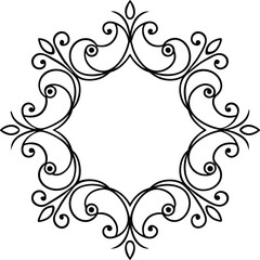 decorative frame with floral ornament.