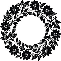 abstract floral frame