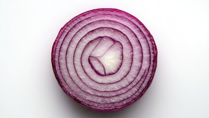 Red onion slice, cross-section