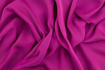 Obraz premium Soft velvety fabric texture in vibrant magenta hue showcases luxurious and inviting design elements perfect for fashion and decor