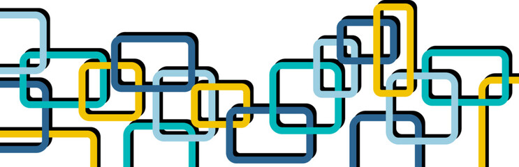 Modern Geometric Square Border