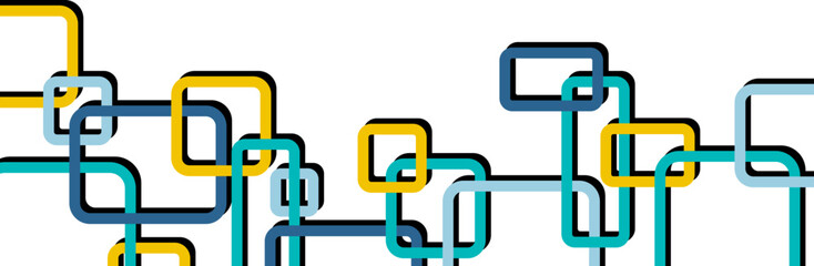 Modern Geometric Square Border