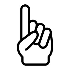 Obraz premium Hand gesture Line icon