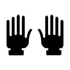 Obraz premium Hand gesture Solid icon