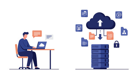 Cloud computing and data storage, network, server, security, technology
