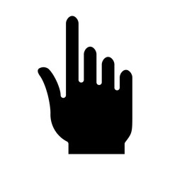 Obraz premium Hand gesture Solid icon