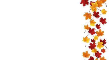 Fototapeta premium Autumn's Gentle Descent AI Generated