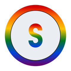LGBTQ Pride Lowercase Letter s – Rainbow Symbol of Equality
