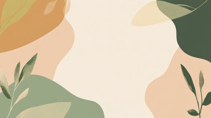 A green and brown background with a leafy border