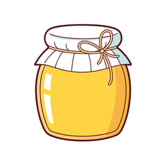 Jar of honey vector isolated on a white background