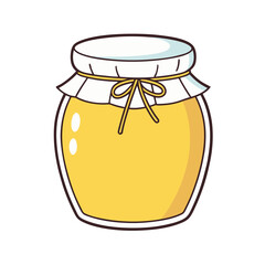 Jar of honey vector isolated on a white background