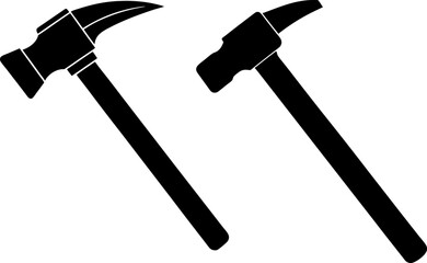 Hammer vector collection & Set of hammer tools black silhouette vector designs