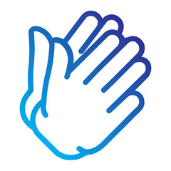 Hand gesture Line gradient icon