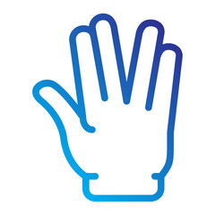 Hand gesture Line gradient icon