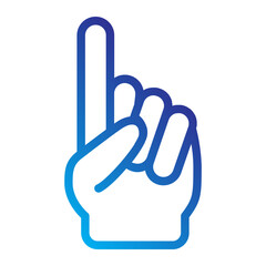 Hand gesture Line gradient icon