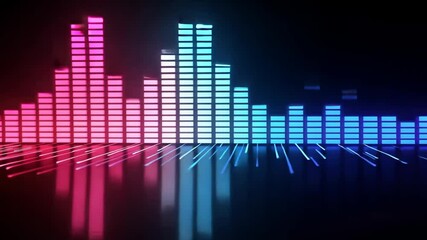 Colorful Neon Music Visualizer Animation