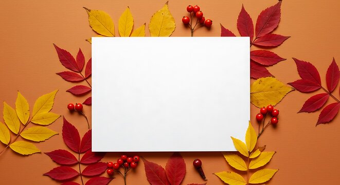 Autumnal Hues & Blank Canvas AI Generated
