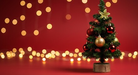 Crimson Gleam & Festive Charm AI Generated