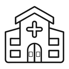 Obraz premium clinic outline vector outline vector in transparent background