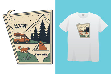 Camping t-shirt design, I'm a flip flops and camping kind girl