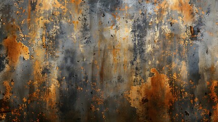 A creative abstract design incorporating a worn, industrial metal style.








