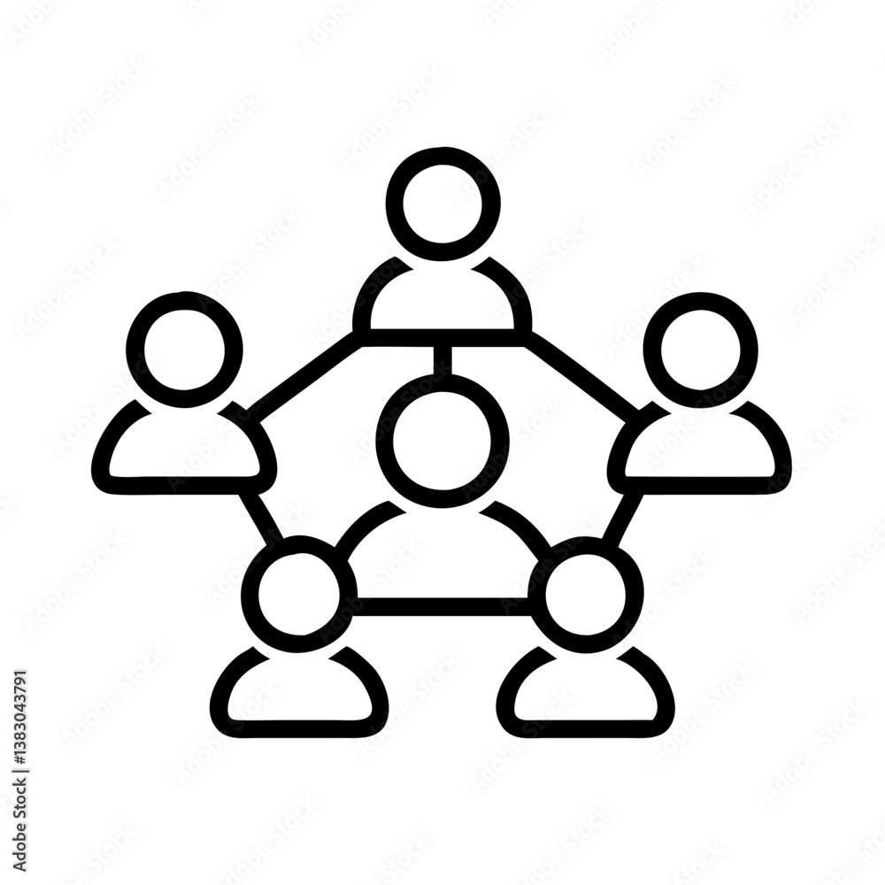 Poster network connection diagram showing social media networking and business communication structure desi
