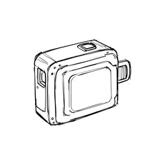 sketch of digital photo camera