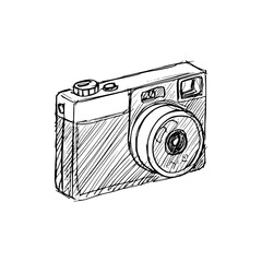 vintage camera isolated on white