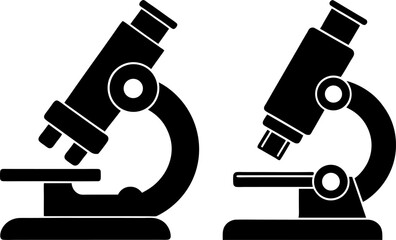 Microscope vector collection & Set of microscope silhouette vector designs