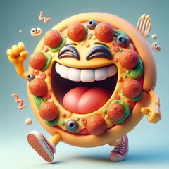 Obraz premium Lustige Pizza