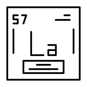 Lanthanum Outline Style Icon
