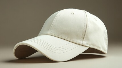 Stylish Off White Baseball Cap Blank Casual Headwear Cotton Fabric Trendy Accessory