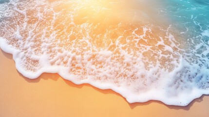 Beach waves ocean sand sea summer vacation coast shoreline tropical paradise seascape nature background