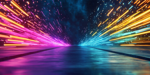 Colorful light beam background