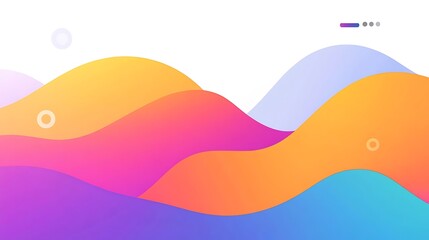 Abstract Colorful Waves Design Background