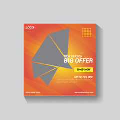 Fashion sale promo social media post banner template