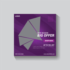 Fashion sale promo social media post banner template