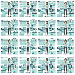 Data icons pattern illustration 
