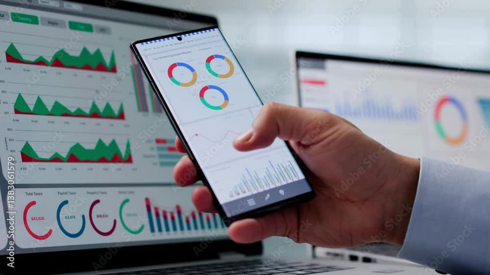 Poster business data analytics dashboard