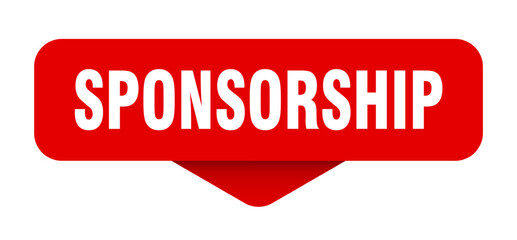 sponsorship sticker. sponsorship sign on transparent background