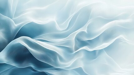 Obraz premium Ethereal Flowing Textures in Soft Blue Tones and Light Hues