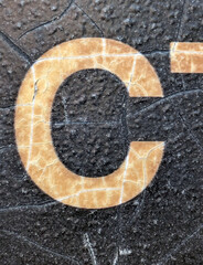 Written Wording in Distressed State Typography Found Ransom Letter c