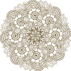 Beautiful flower art and mandala vector design