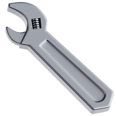3D Icon of Wrench. Designed in a simple and realistic style, perfect for illustrating woodworking, construction, DIY projects, and professional craftsmanship.