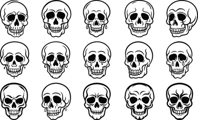 Skull Silhouette set