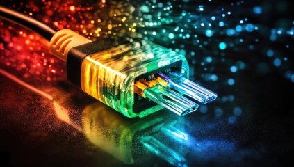 Colorful fiber optic cable connector